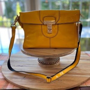 Charmes  Yellow & Goldtone Leather Crossbody Bag